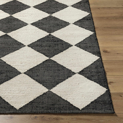 Vivir x Livabliss Antho Black Diamonds Jute Rug - Quahog Bay Bedding