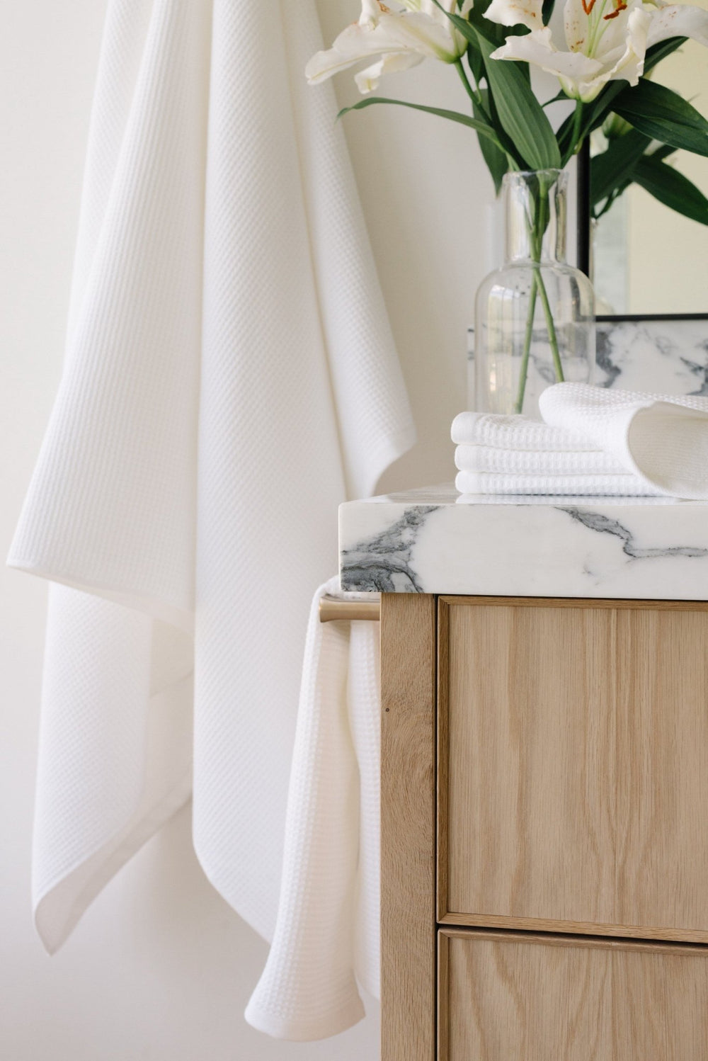 Waffle Bath Sheets - Cotton And Bamboo Blend Bath Sheets - Quahog Bay Bedding