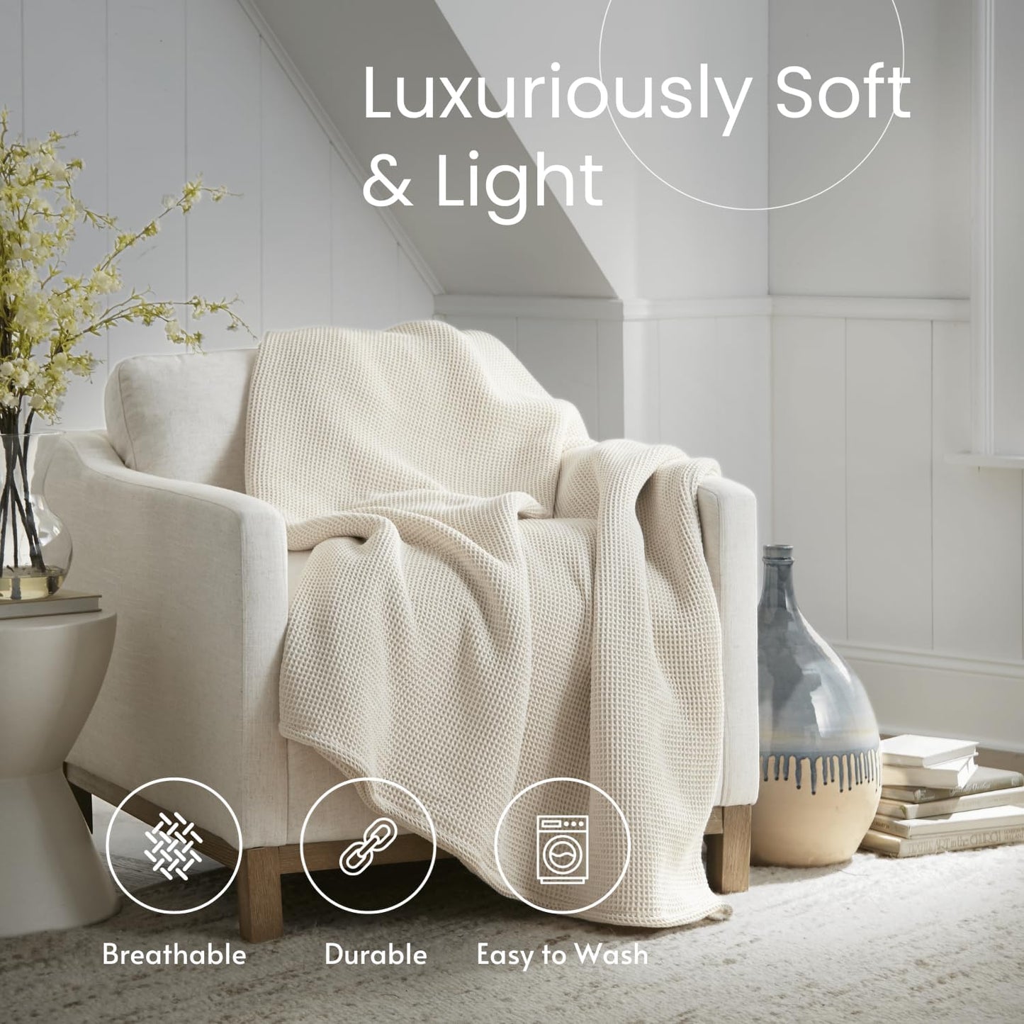 Waffle Knit Blanket - 100% Organic Cotton - Quahog Bay Bedding