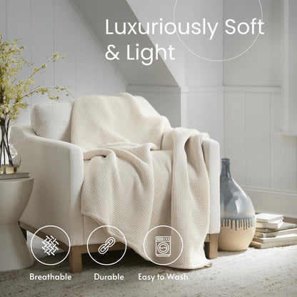 Waffle Knit Blanket - 100% Organic Cotton - Quahog Bay Bedding