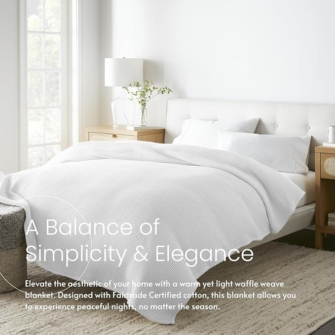 Waffle Knit Blanket - 100% Organic Cotton - Quahog Bay Bedding