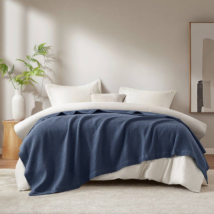 Waffle Weave Blanket | 100% Cotton | Ultra Soft & Lightweight - Quahog Bay Bedding