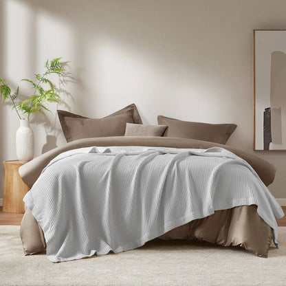 Waffle Weave Blanket | 100% Cotton | Ultra Soft & Lightweight - Quahog Bay Bedding