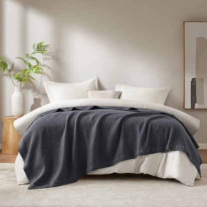Waffle Weave Blanket | 100% Cotton | Ultra Soft & Lightweight - Quahog Bay Bedding