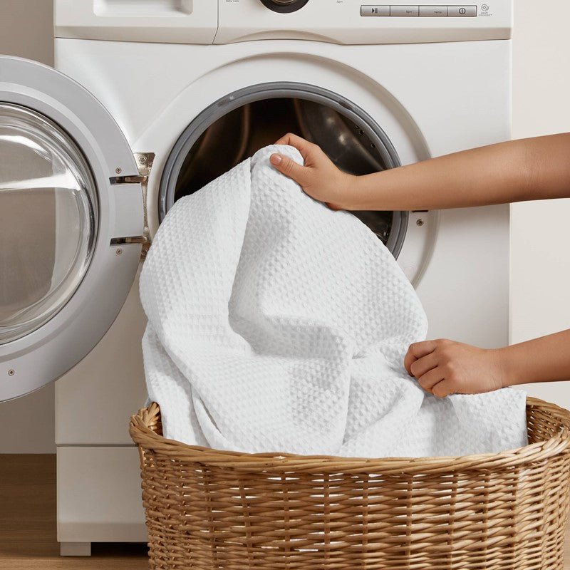 Waffle Weave Blanket | 100% Cotton | Ultra Soft & Lightweight - Quahog Bay Bedding