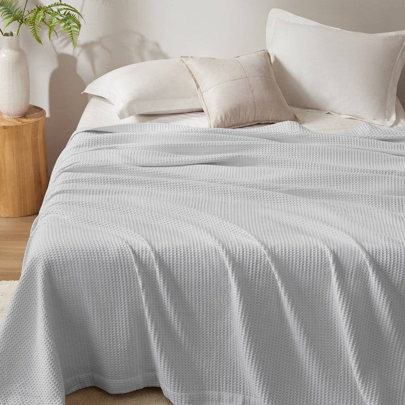 Waffle Weave Blanket | 100% Cotton | Ultra Soft & Lightweight - Quahog Bay Bedding