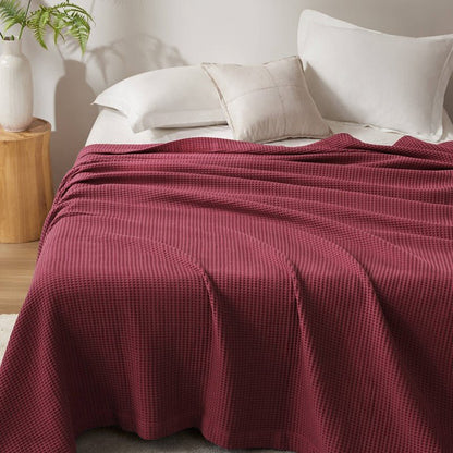 Waffle Weave Blanket | 100% Cotton | Ultra Soft & Lightweight - Quahog Bay Bedding