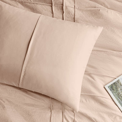 Walker Soft Washed Pleated Comforter Set - Blush - Quahog Bay Bedding