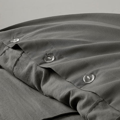 Walker Soft Washed Pleated Comforter Set - Grey - Quahog Bay Bedding