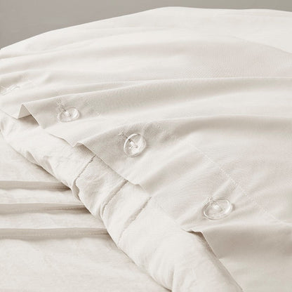 Walker Soft Washed Pleated Comforter Set - Neutral - Quahog Bay Bedding