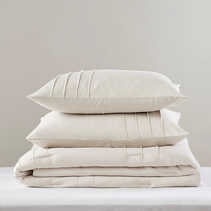 Walker Soft Washed Pleated Comforter Set - Neutral - Quahog Bay Bedding