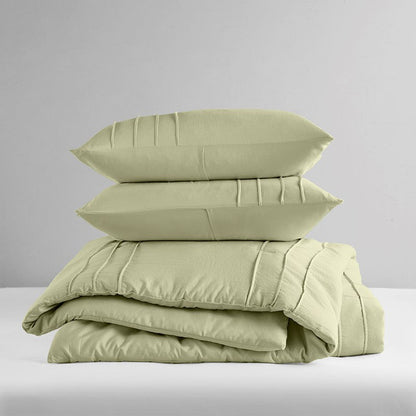 Walker Soft Washed Pleated Comforter Set - Sage - Quahog Bay Bedding