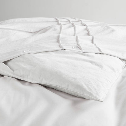 Walker Soft Washed Pleated Comforter Set - White - Quahog Bay Bedding