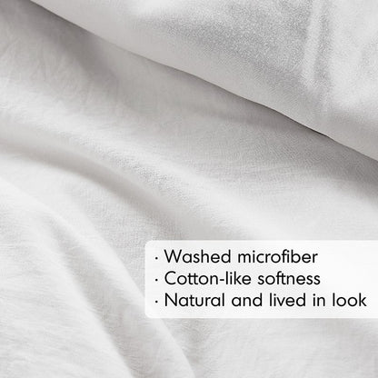 Walker Soft Washed Pleated Comforter Set - White - Quahog Bay Bedding