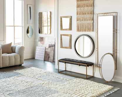 Brookesmith Cream Fringed Patterned Wall Hanging