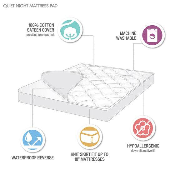 Waterproof Mattress Pad 300TC by Madison Park - Quahog Bay Bedding