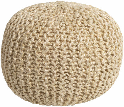 Watseka Jute Knitted Pouf - Quahog Bay Bedding