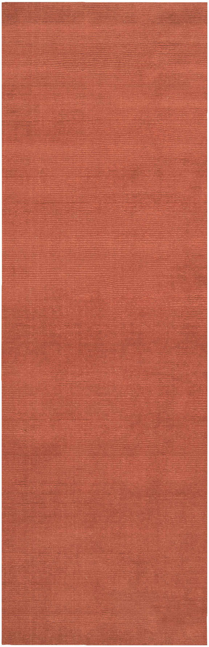 Brockton Solid Orange Wool Rug