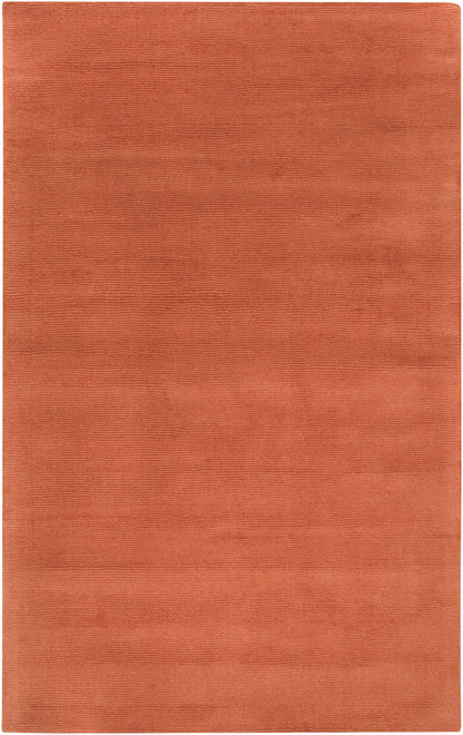 Brockton Solid Orange Wool Rug