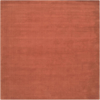 Brockton Solid Orange Wool Rug