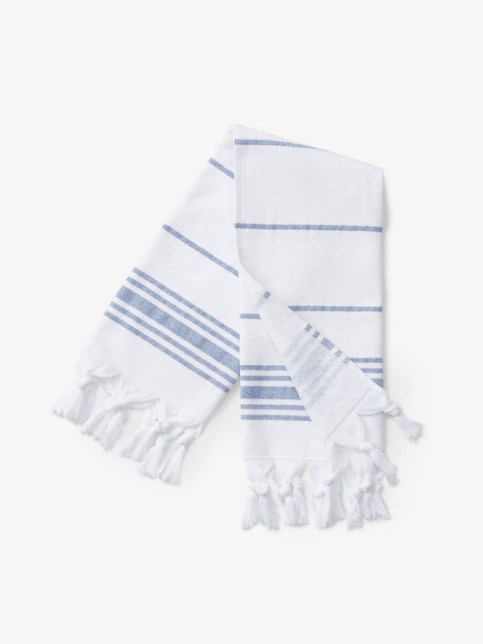 White Azul Classic Turkish Hand Towel - Quahog Bay Bedding