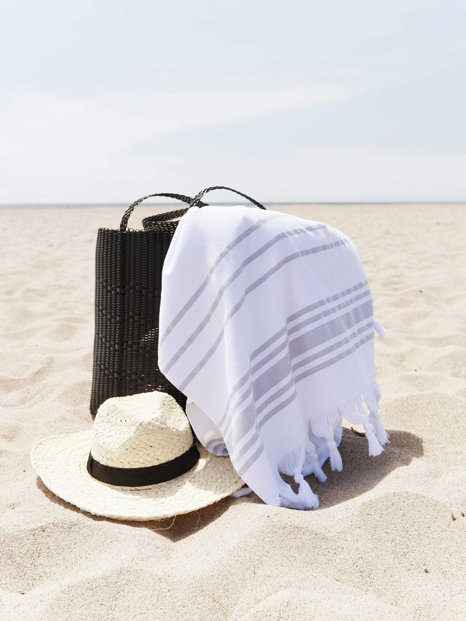 White Stone Classic Turkish Towel - Quahog Bay Bedding