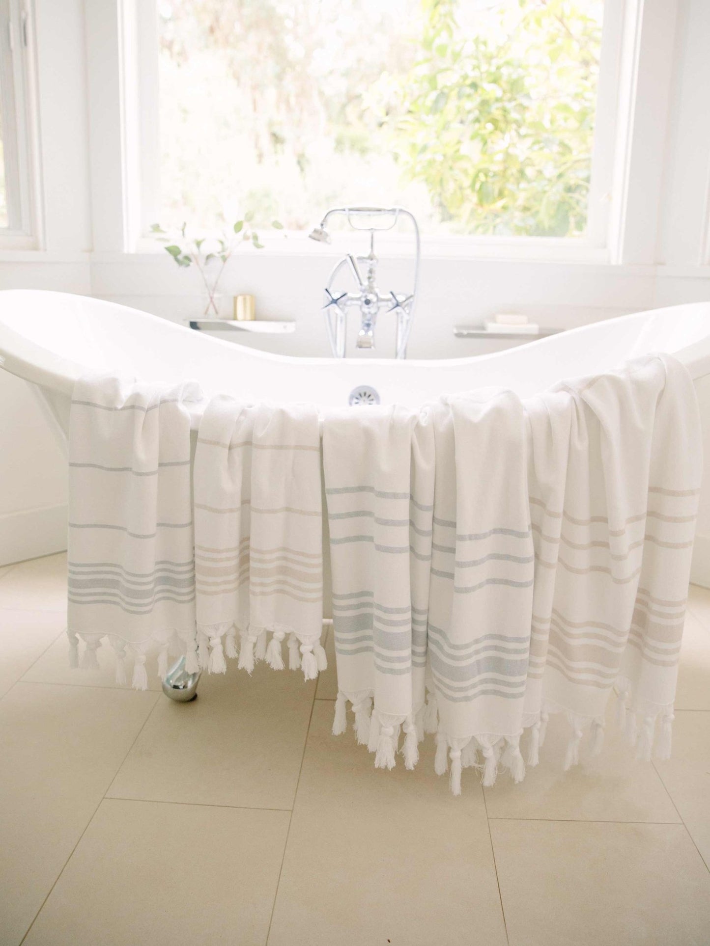 White Stone Classic Turkish Towel - Quahog Bay Bedding