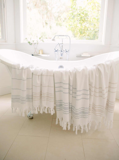 White Stone Classic Turkish Towel - Quahog Bay Bedding