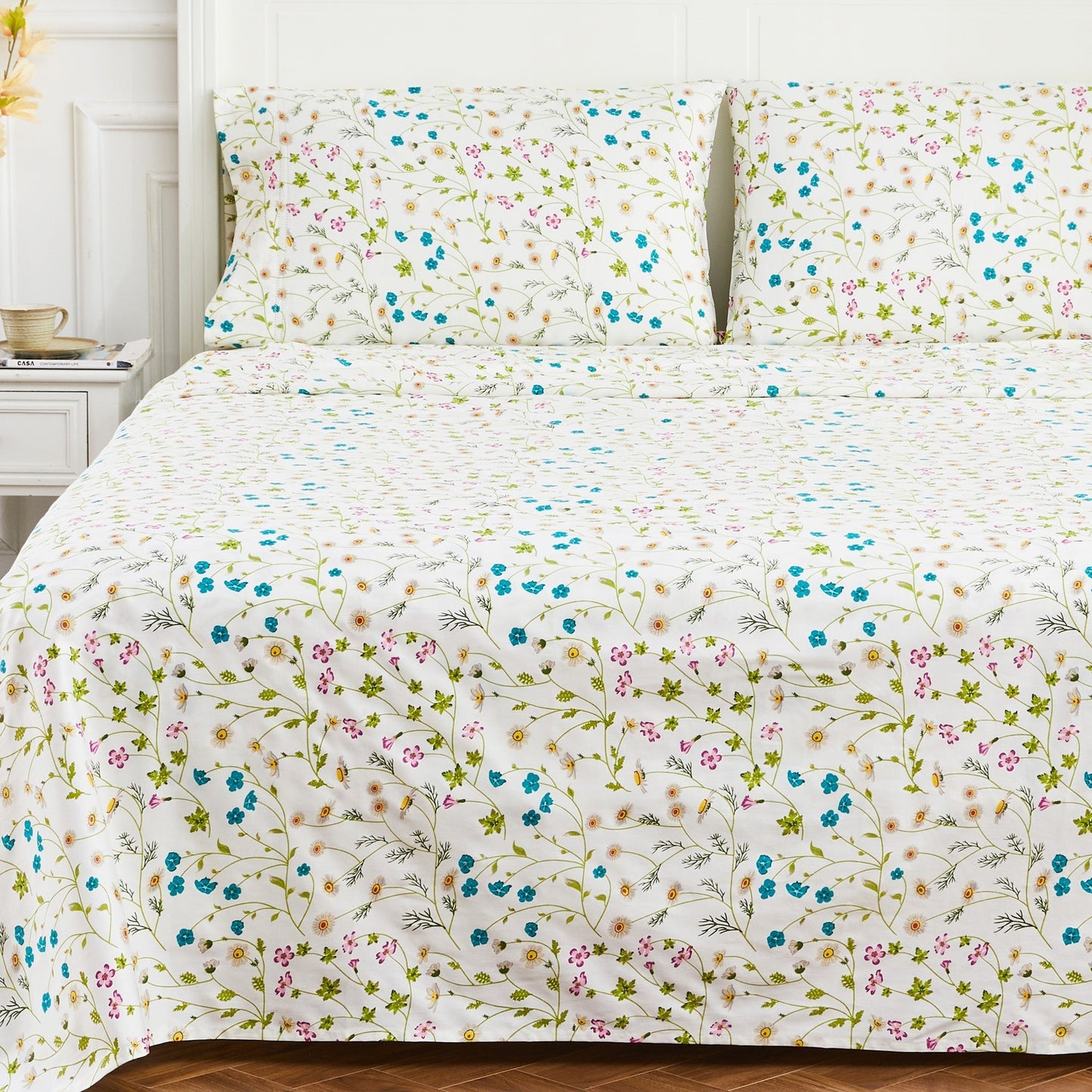 Wildflower Sheet Set - Floral Sheet Sets - Quahog Bay Bedding