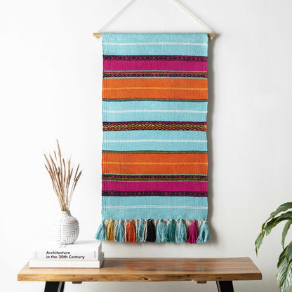 Wiri Multicolor Striped Tassel Wall Hanging