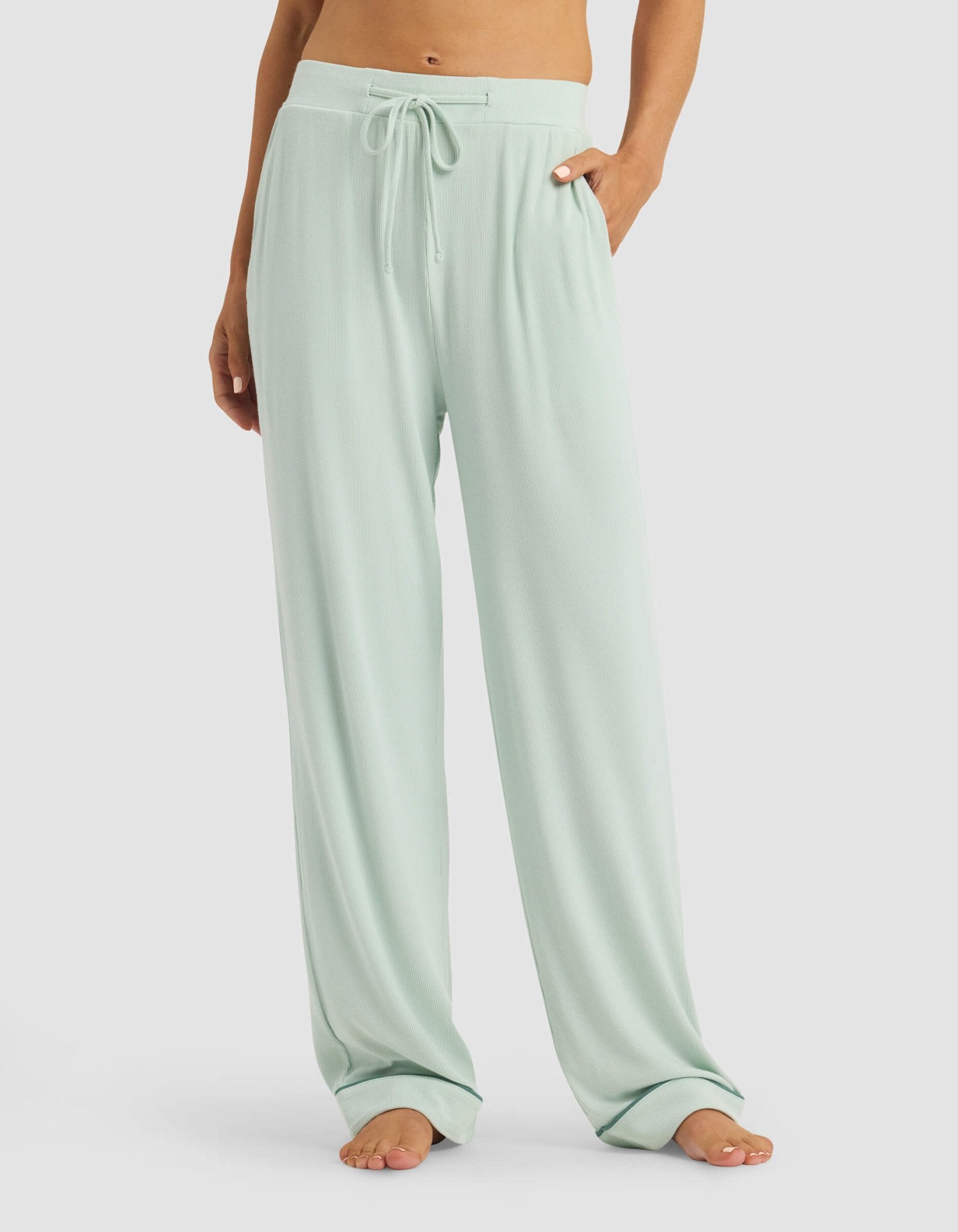 Women's Bamboo Rib-Knit Classic Long Sleeve Pajama Set - Quahog Bay Bedding