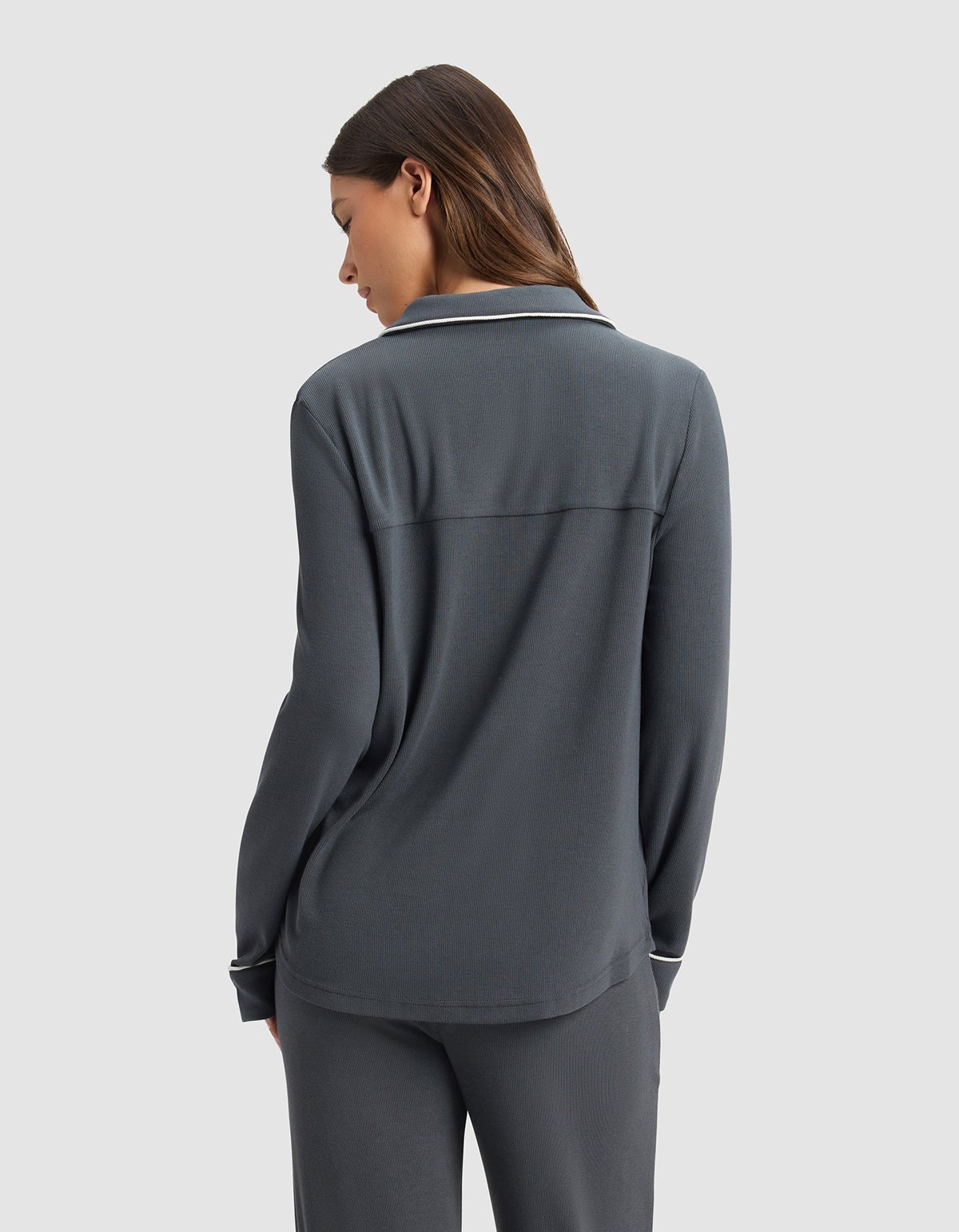 Women's Bamboo Rib-Knit Classic Long Sleeve Pajama Set - Quahog Bay Bedding