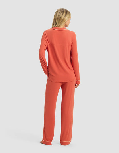 Women's Bamboo Rib-Knit Classic Long Sleeve Pajama Set - Quahog Bay Bedding