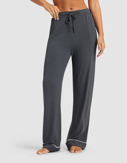 Women's Bamboo Rib-Knit Classic Long Sleeve Pajama Set - Quahog Bay Bedding