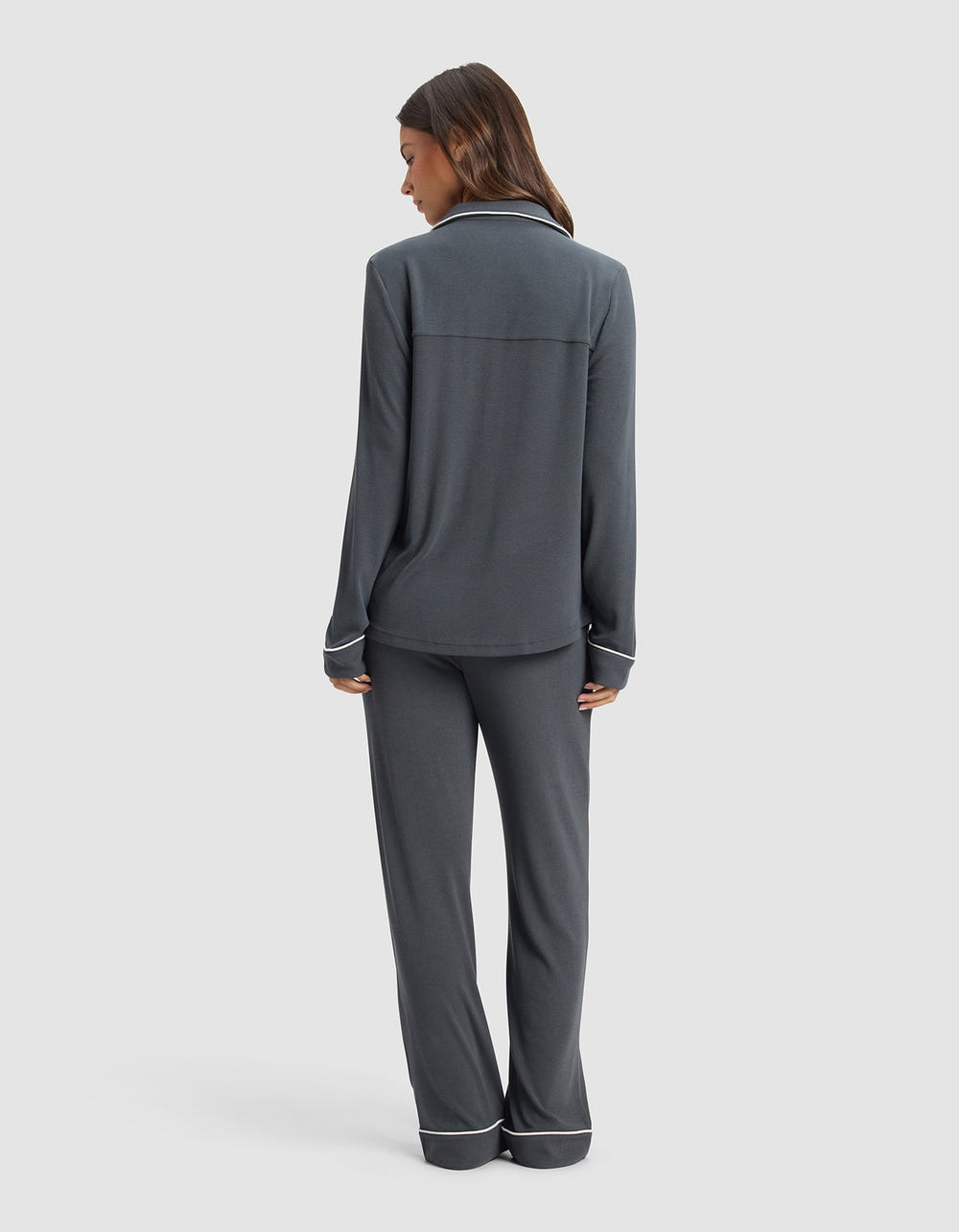 Women's Bamboo Rib-Knit Classic Long Sleeve Pajama Set - Quahog Bay Bedding