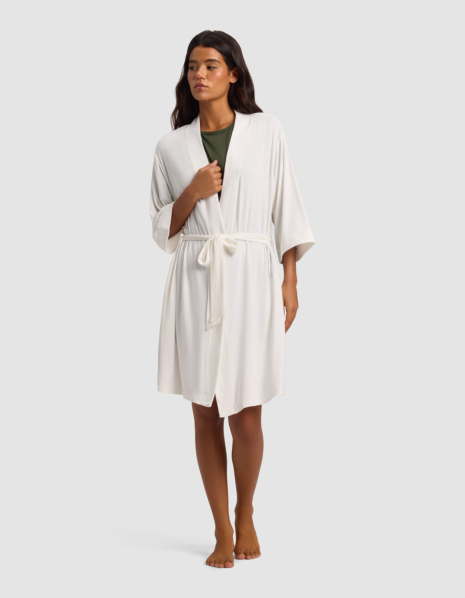 Women's Bamboo Stretch-Knit Kimono Robe - Quahog Bay Bedding