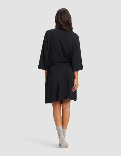 Women's Bamboo Stretch-Knit Kimono Robe - Quahog Bay Bedding