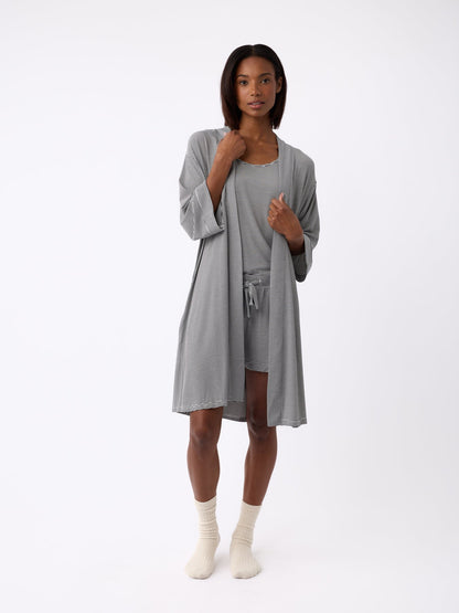 Women's Bamboo Stretch-Knit Kimono Robe - Quahog Bay Bedding