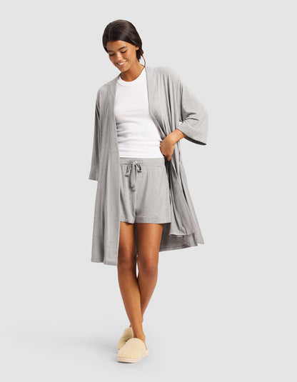 Women's Bamboo Stretch-Knit Kimono Robe - Quahog Bay Bedding