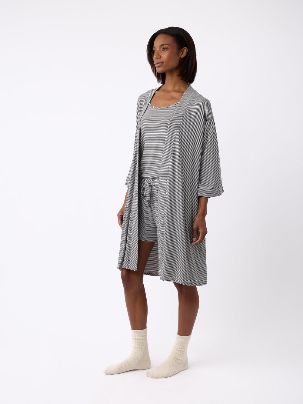 Women's Bamboo Stretch-Knit Kimono Robe - Quahog Bay Bedding