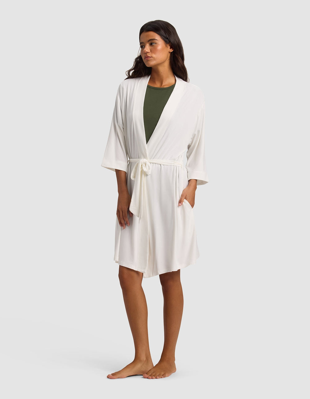Women's Bamboo Stretch-Knit Kimono Robe - Quahog Bay Bedding