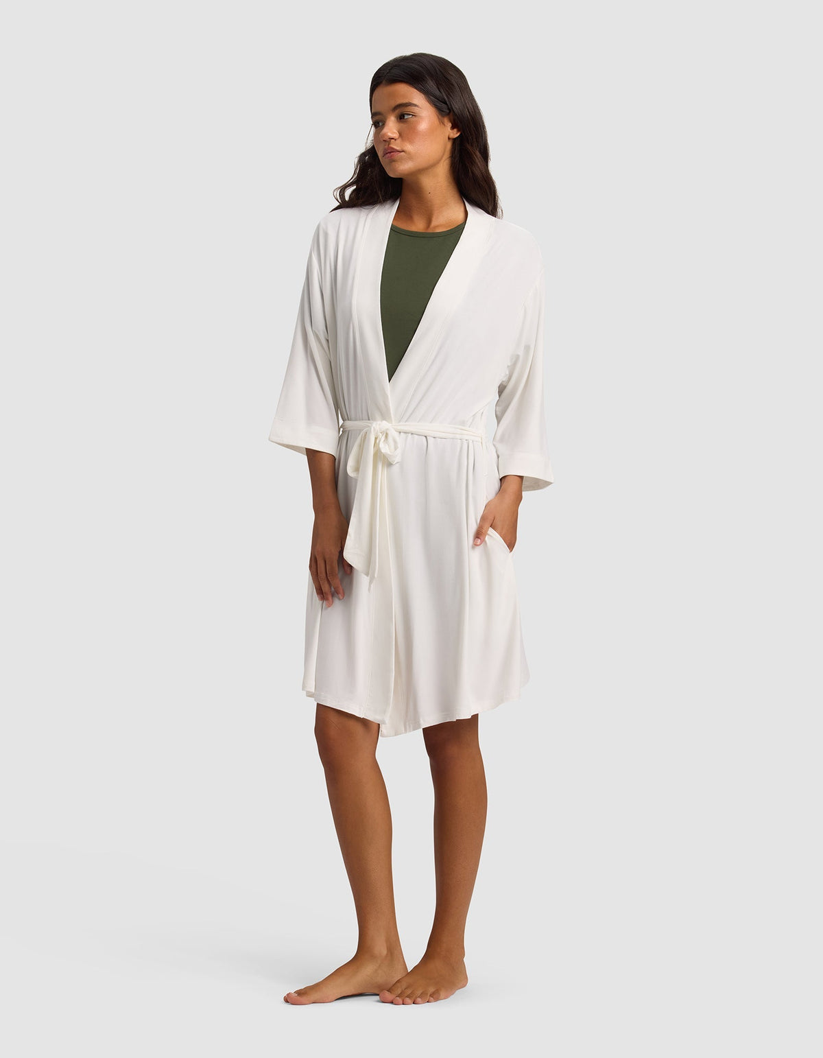 Women's Bamboo Stretch-Knit Kimono Robe - Quahog Bay Bedding