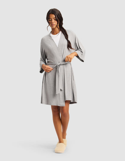 Women's Bamboo Stretch-Knit Kimono Robe - Quahog Bay Bedding