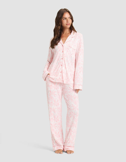 Women's Bamboo Stretch-Knit Long Sleeve Pajama Set - Quahog Bay Bedding