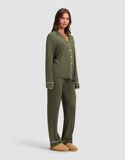 Women's Bamboo Stretch-Knit Long Sleeve Pajama Set - Quahog Bay Bedding