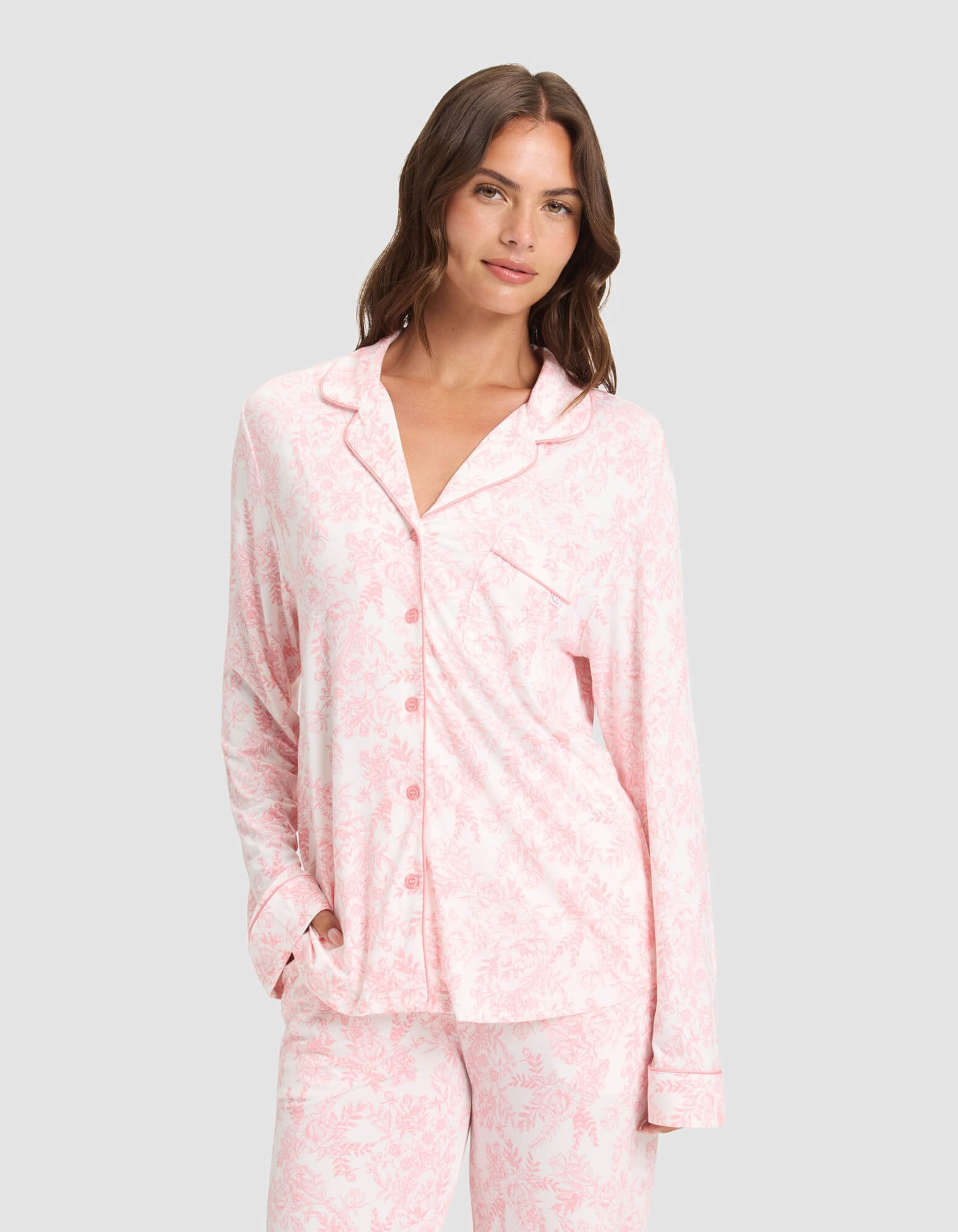 Women's Bamboo Stretch-Knit Long Sleeve Pajama Set - Quahog Bay Bedding
