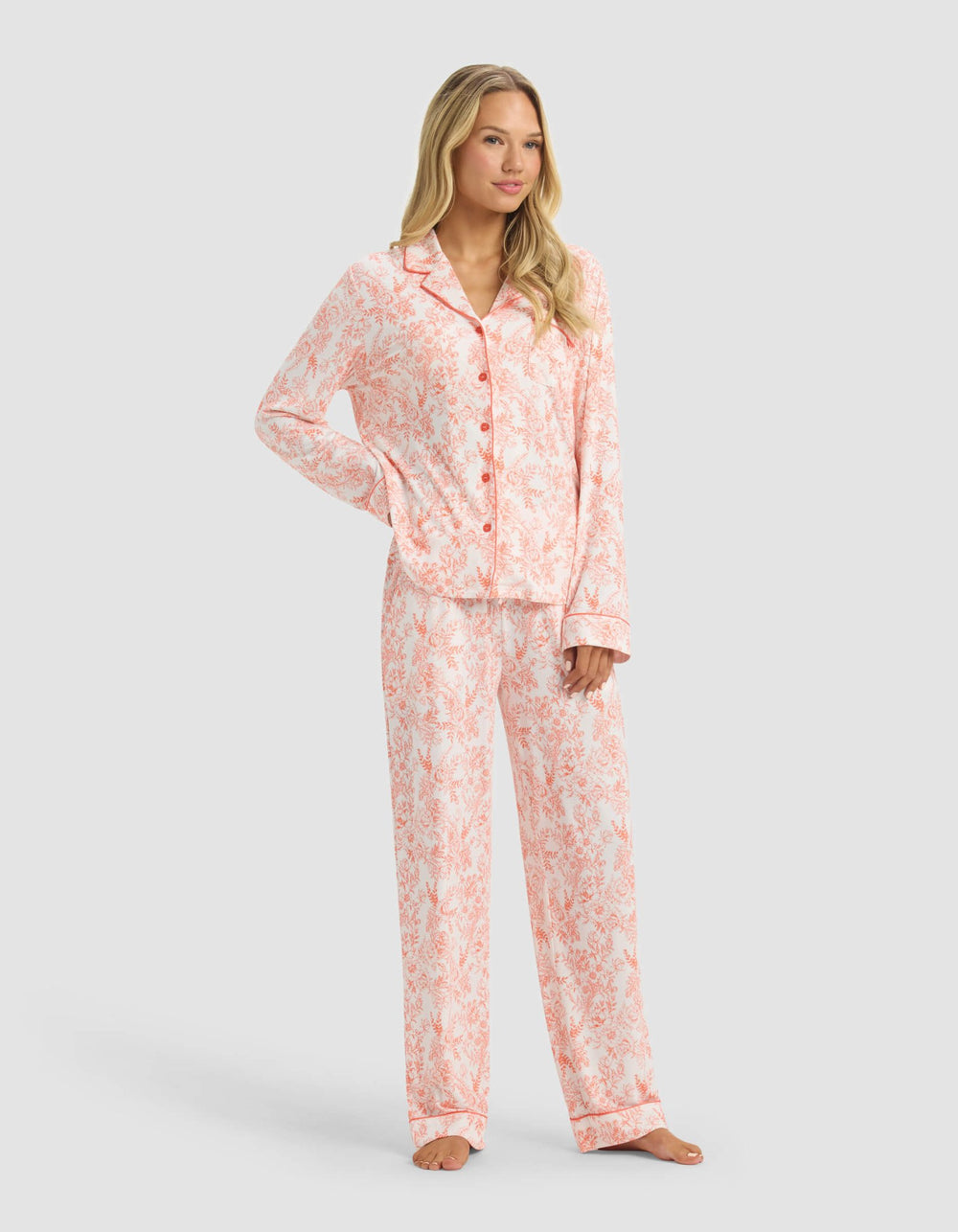 Women's Bamboo Stretch-Knit Long Sleeve Pajama Set - Quahog Bay Bedding