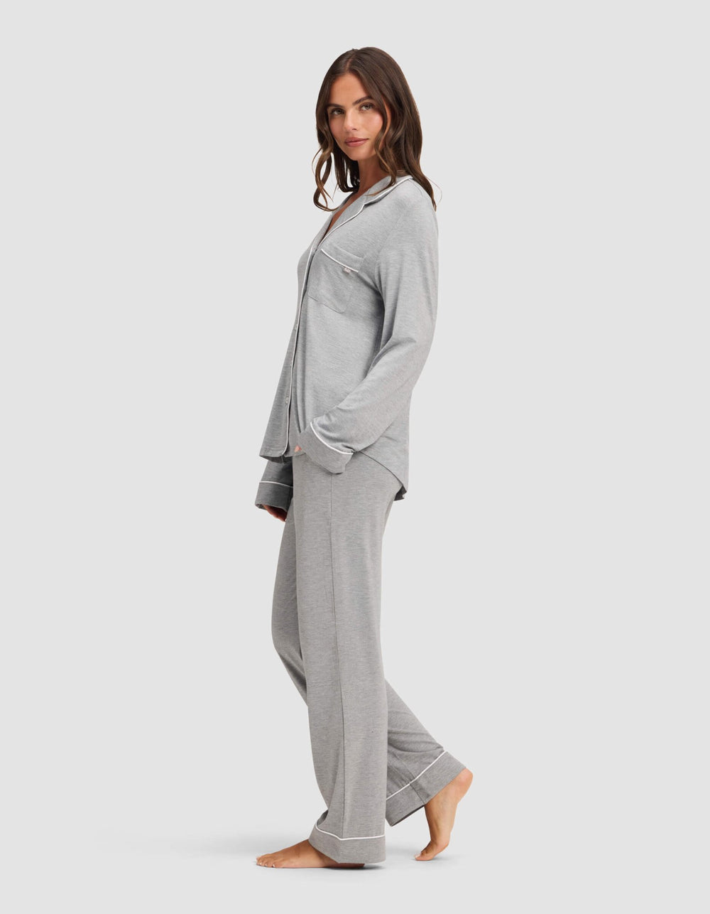 Women's Bamboo Stretch-Knit Long Sleeve Pajama Set - Quahog Bay Bedding