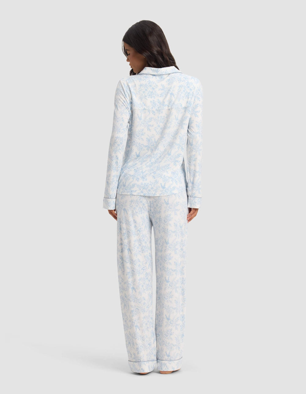 Women's Bamboo Stretch-Knit Long Sleeve Pajama Set - Quahog Bay Bedding