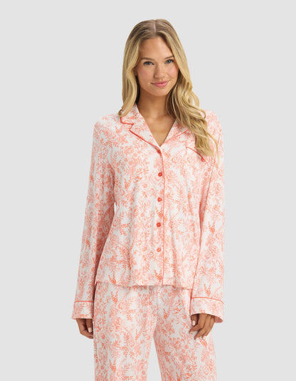 Women's Bamboo Stretch-Knit Long Sleeve Pajama Set - Quahog Bay Bedding